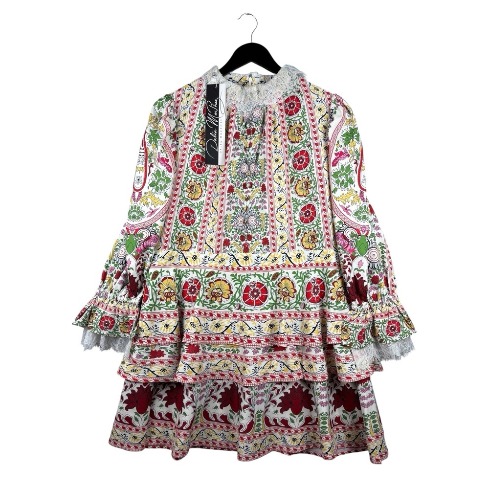 NWT DALIA MACPHEE Floral Long Sleeve Lace Dress Cottage Fit &‎ Flare Sz XL